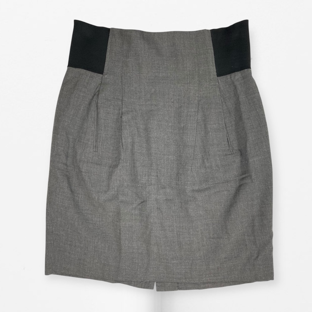 BCBGMaxAzria Sheri stretch Gray Pencil Skirt 8